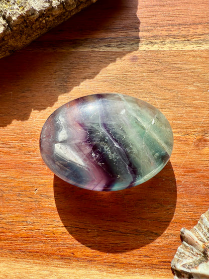 RAINBOW FLUORITE PALM STONE