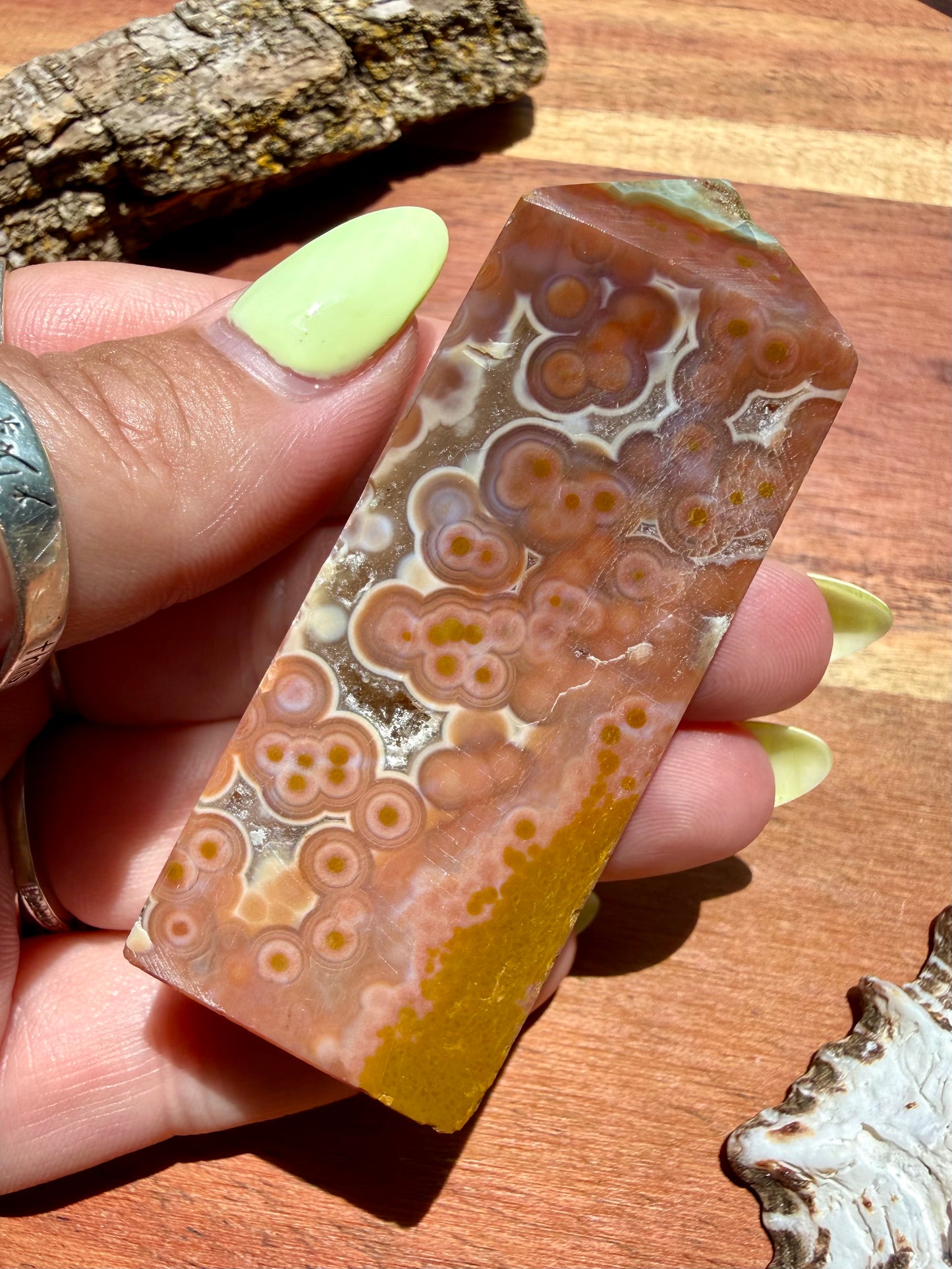 ASYMMETRICAL PINK OCEAN JASPER TOWER