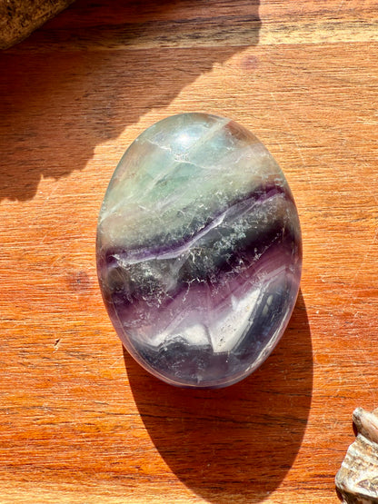 RAINBOW FLUORITE PALM STONE