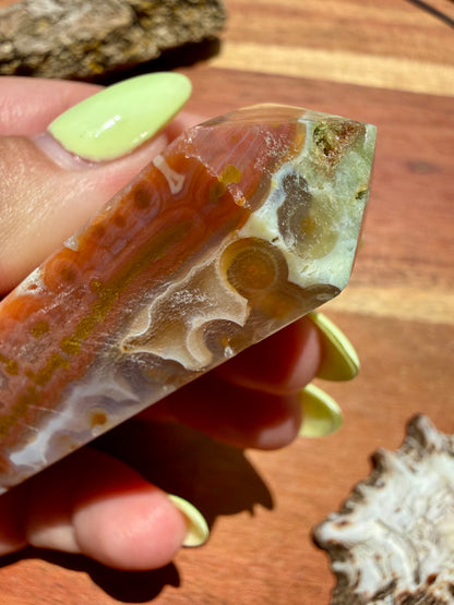ASYMMETRICAL PINK OCEAN JASPER TOWER