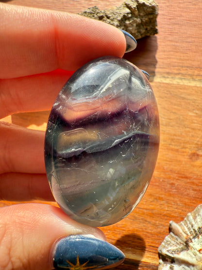 RAINBOW FLUORITE PALM STONE