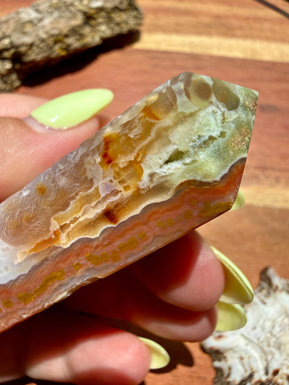ASYMMETRICAL PINK OCEAN JASPER TOWER