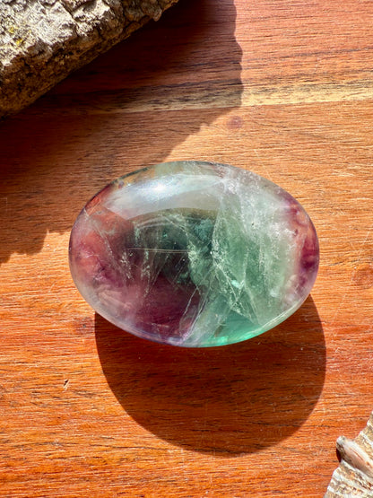 RAINBOW FLUORITE PALM STONE