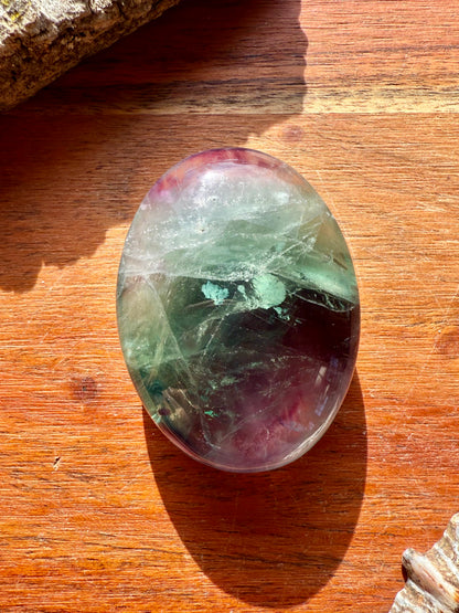 RAINBOW FLUORITE PALM STONE