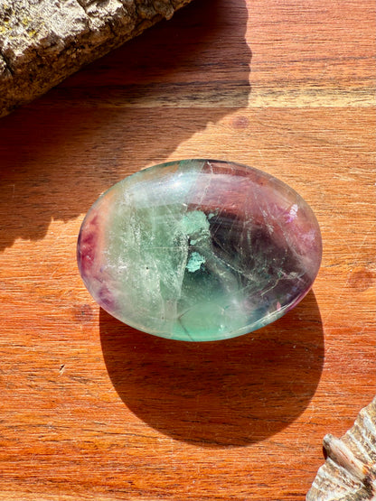 RAINBOW FLUORITE PALM STONE