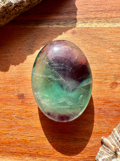 RAINBOW FLUORITE PALM STONE