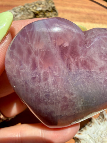 PURPLE ROSE QUARTZ HEART
