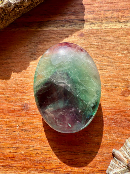 RAINBOW FLUORITE PALM STONE