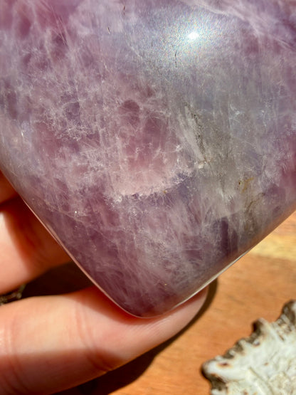 PURPLE ROSE QUARTZ HEART