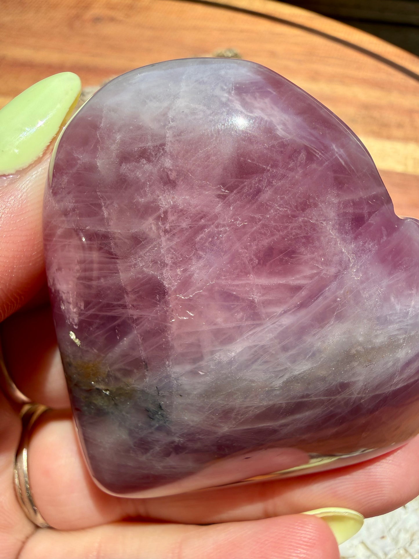 PURPLE ROSE QUARTZ HEART