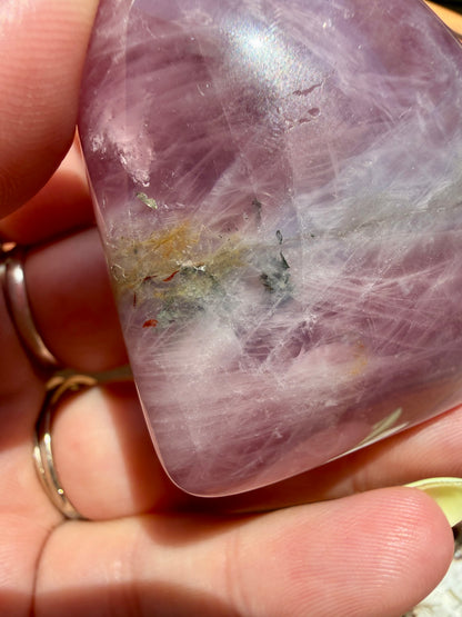 PURPLE ROSE QUARTZ HEART
