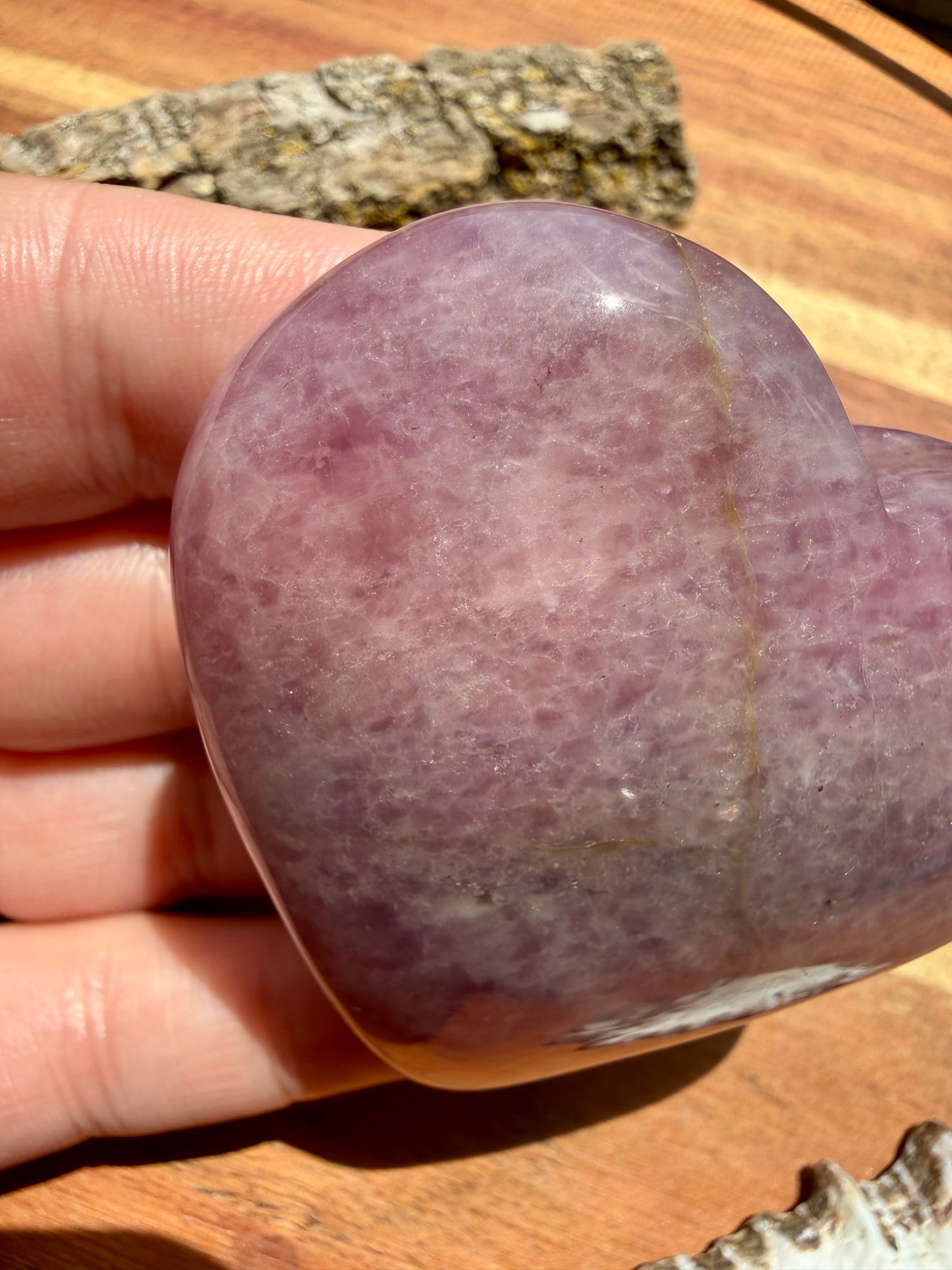 PURPLE ROSE QUARTZ HEART