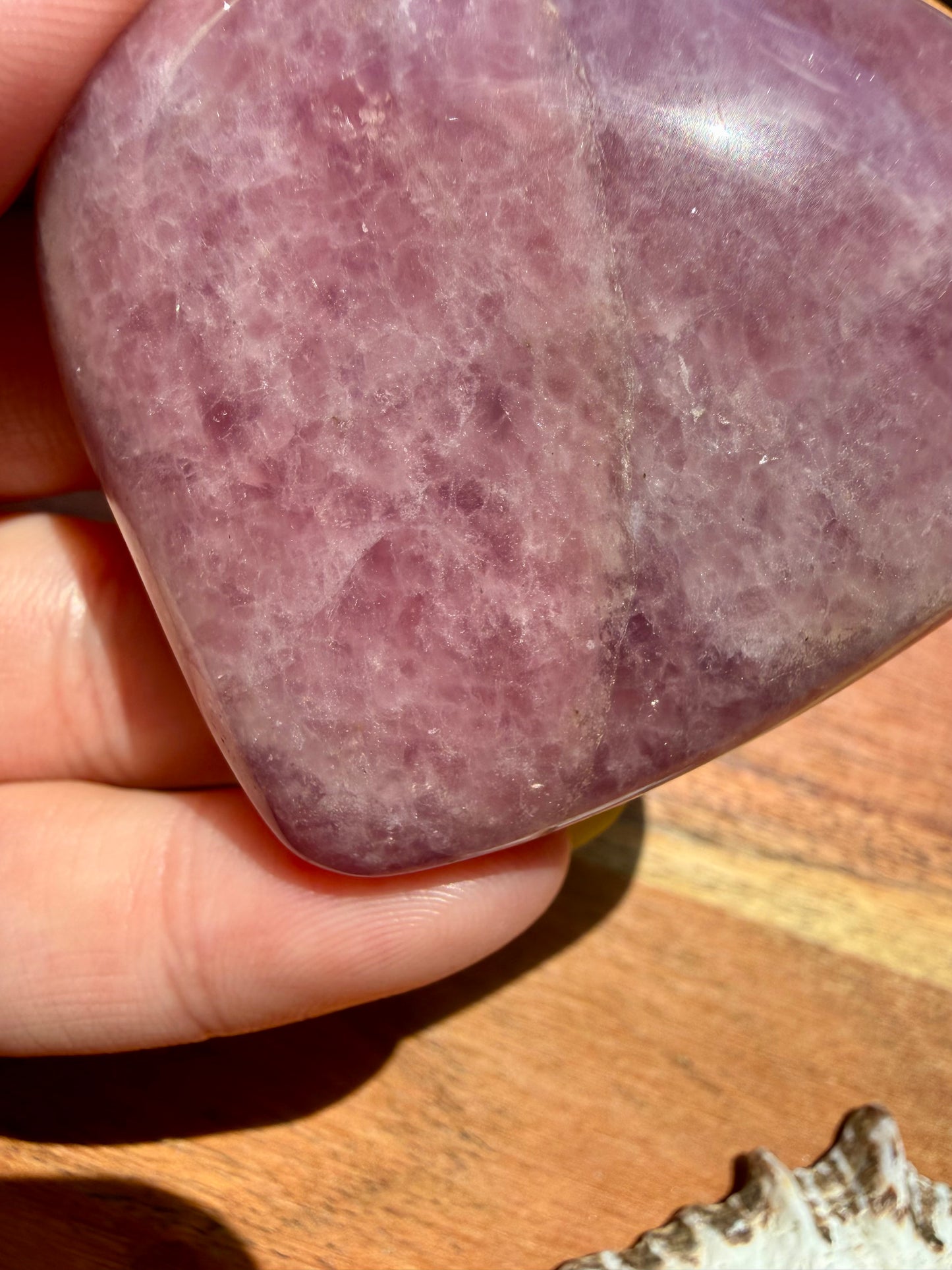 PURPLE ROSE QUARTZ HEART