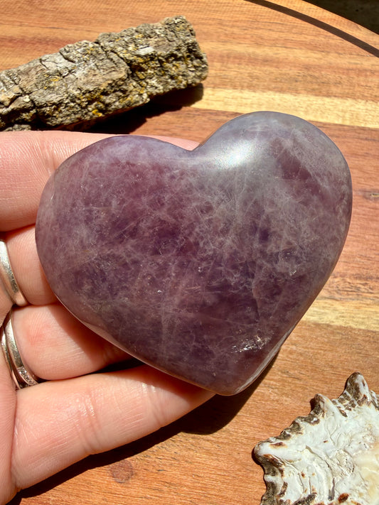 PURPLE ROSE QUARTZ HEART