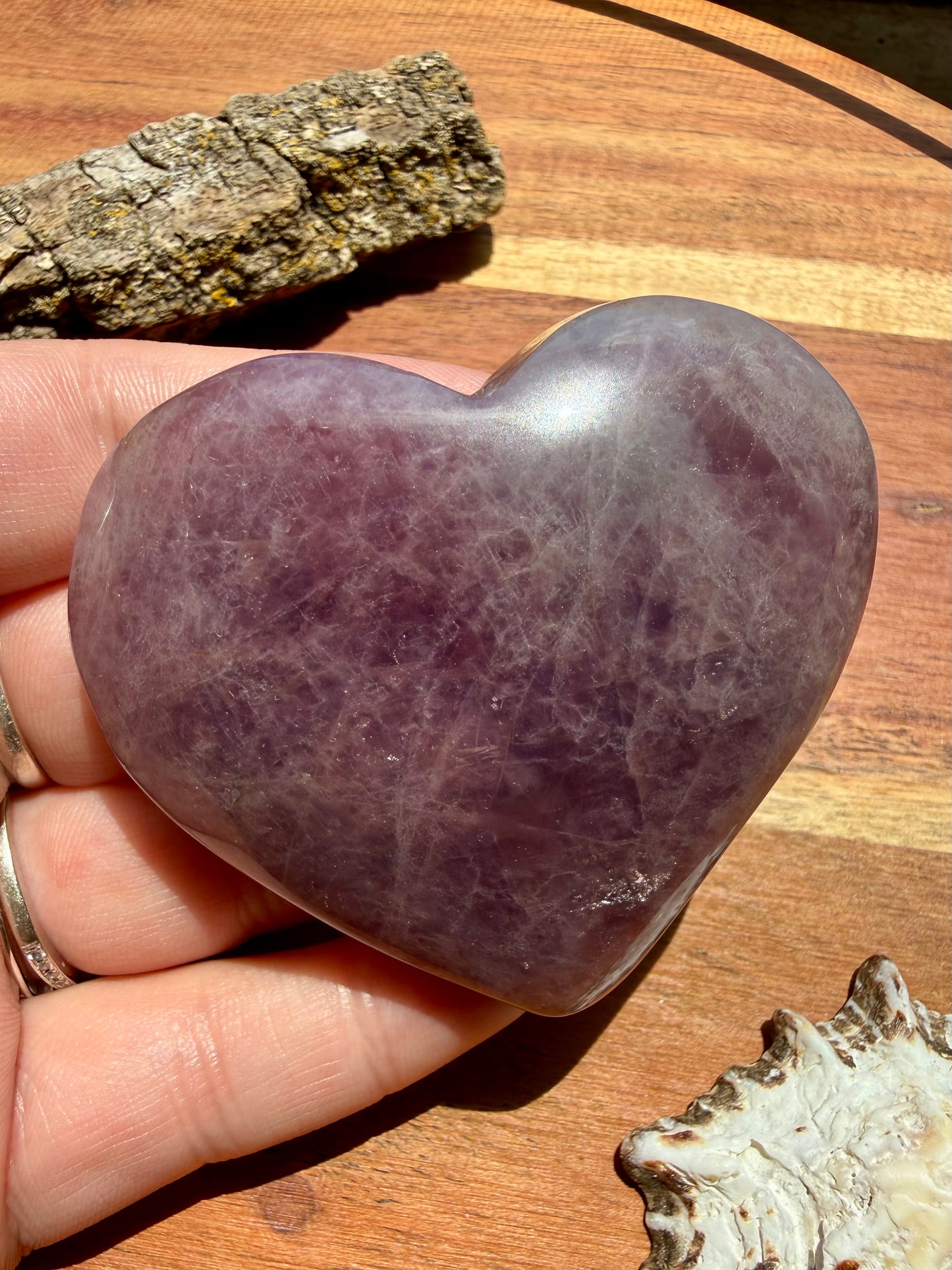 PURPLE ROSE QUARTZ HEART