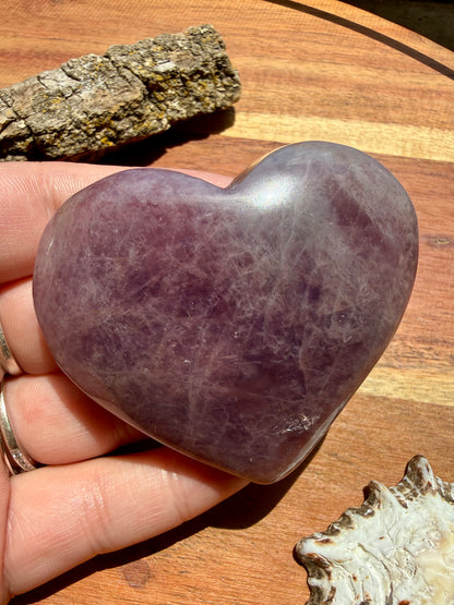 PURPLE ROSE QUARTZ HEART