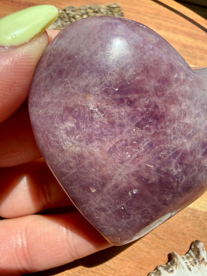PURPLE ROSE QUARTZ HEART