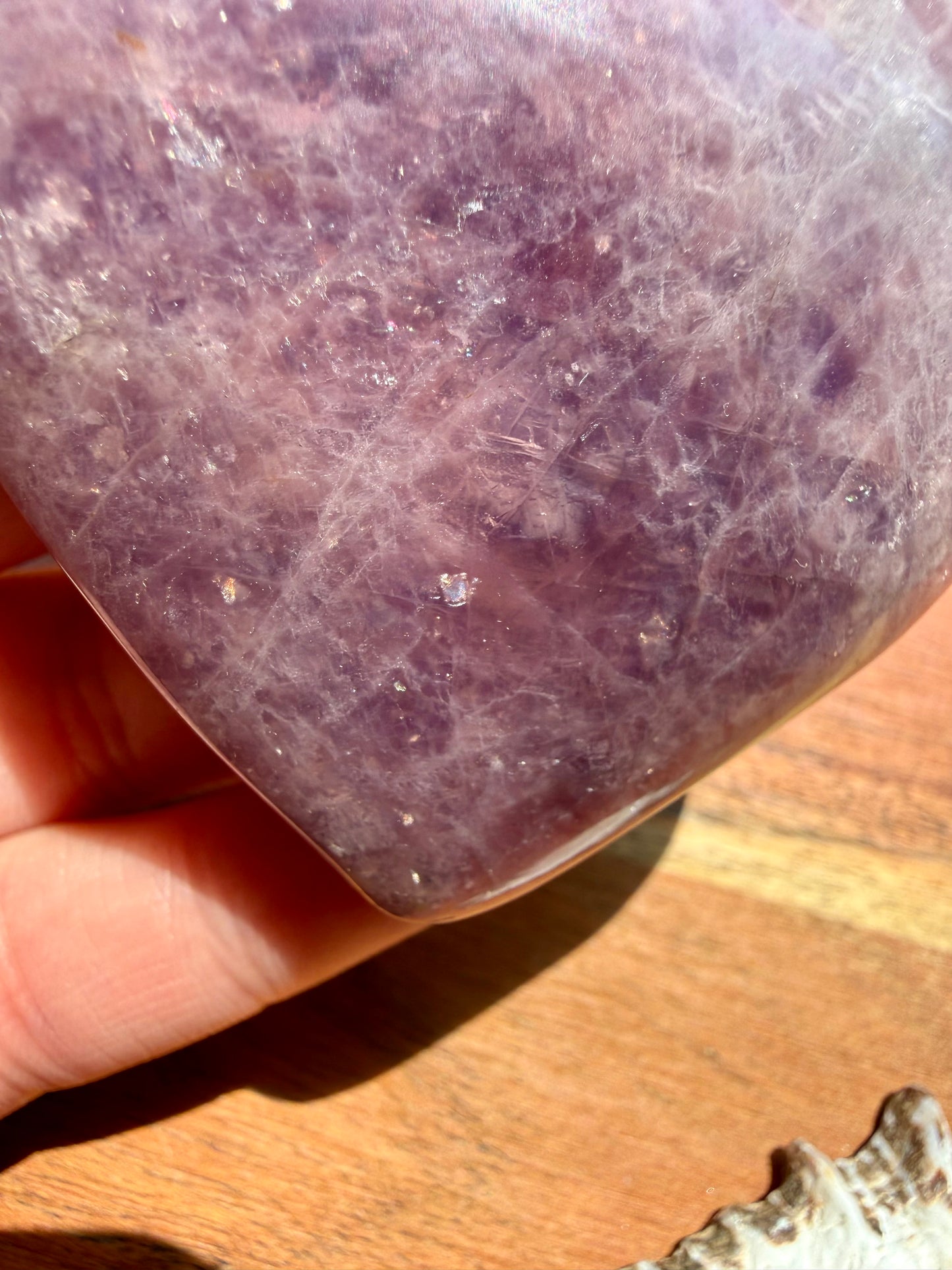 PURPLE ROSE QUARTZ HEART