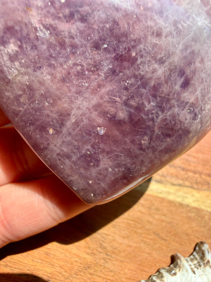 PURPLE ROSE QUARTZ HEART
