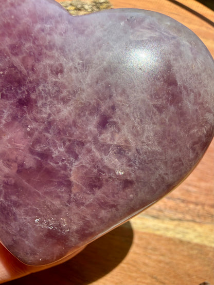 PURPLE ROSE QUARTZ HEART