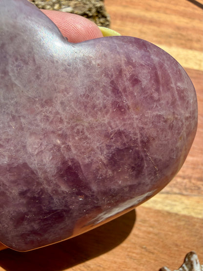 PURPLE ROSE QUARTZ HEART