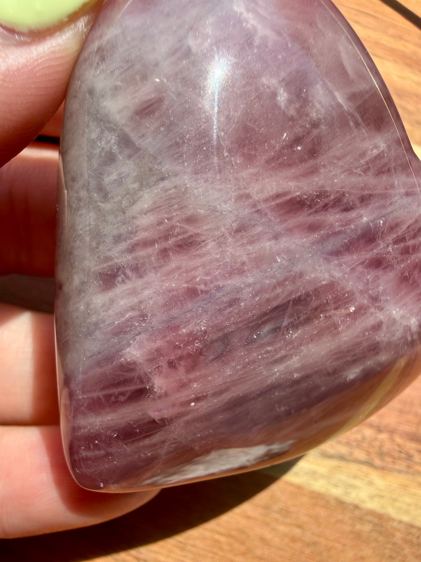 PURPLE ROSE QUARTZ HEART