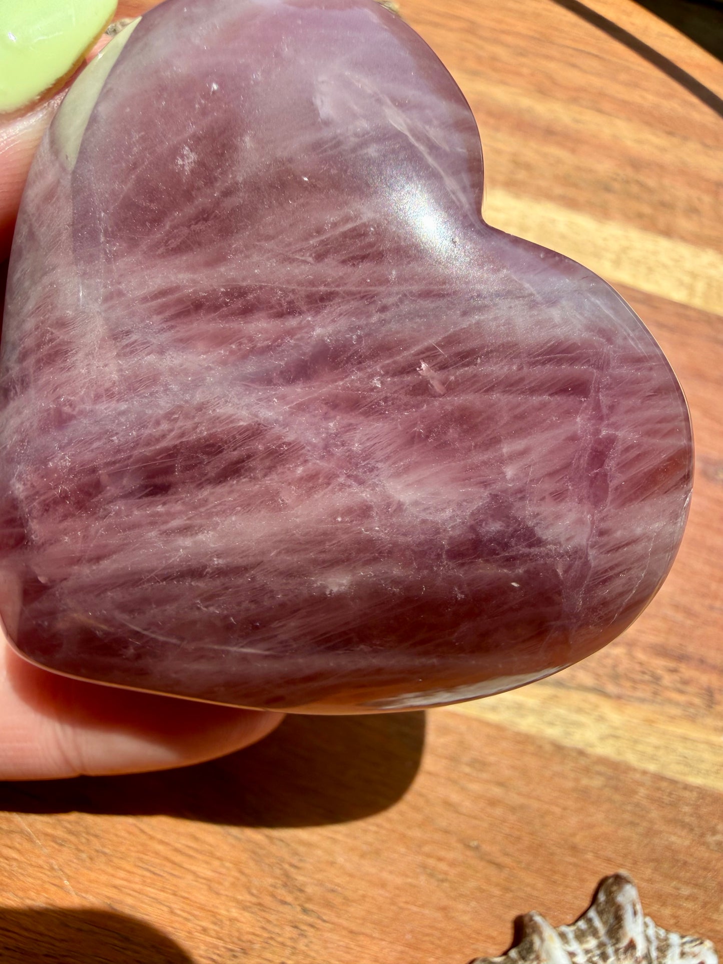 PURPLE ROSE QUARTZ HEART
