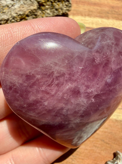 PURPLE ROSE QUARTZ HEART