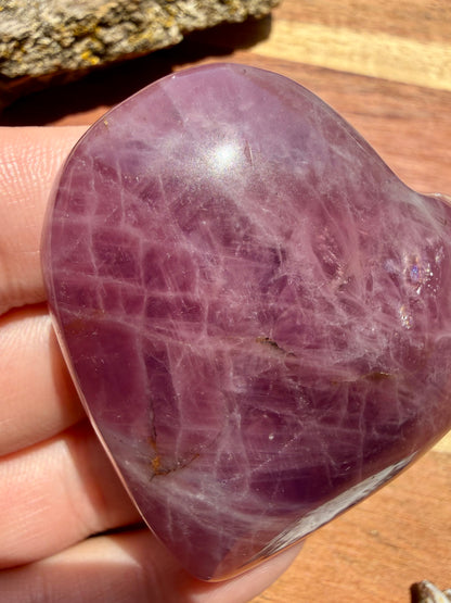 PURPLE ROSE QUARTZ HEART