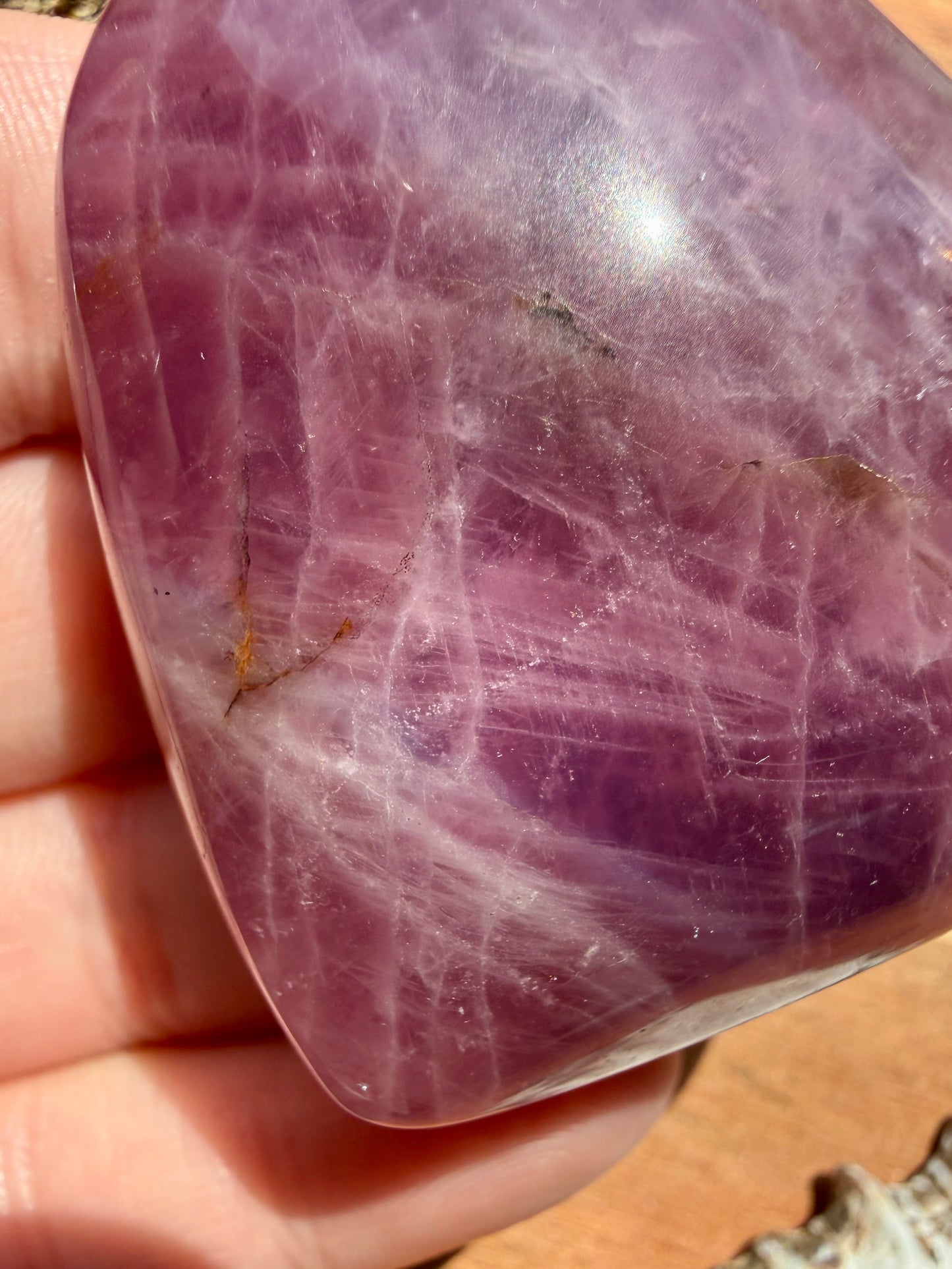 PURPLE ROSE QUARTZ HEART