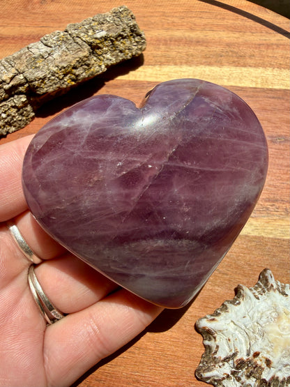 PURPLE ROSE QUARTZ HEART