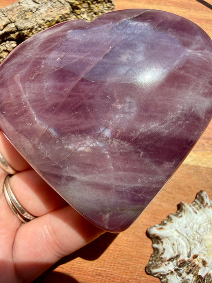 PURPLE ROSE QUARTZ HEART
