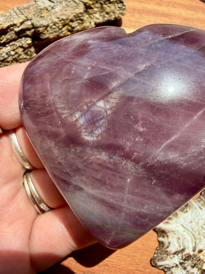 PURPLE ROSE QUARTZ HEART