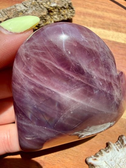 PURPLE ROSE QUARTZ HEART