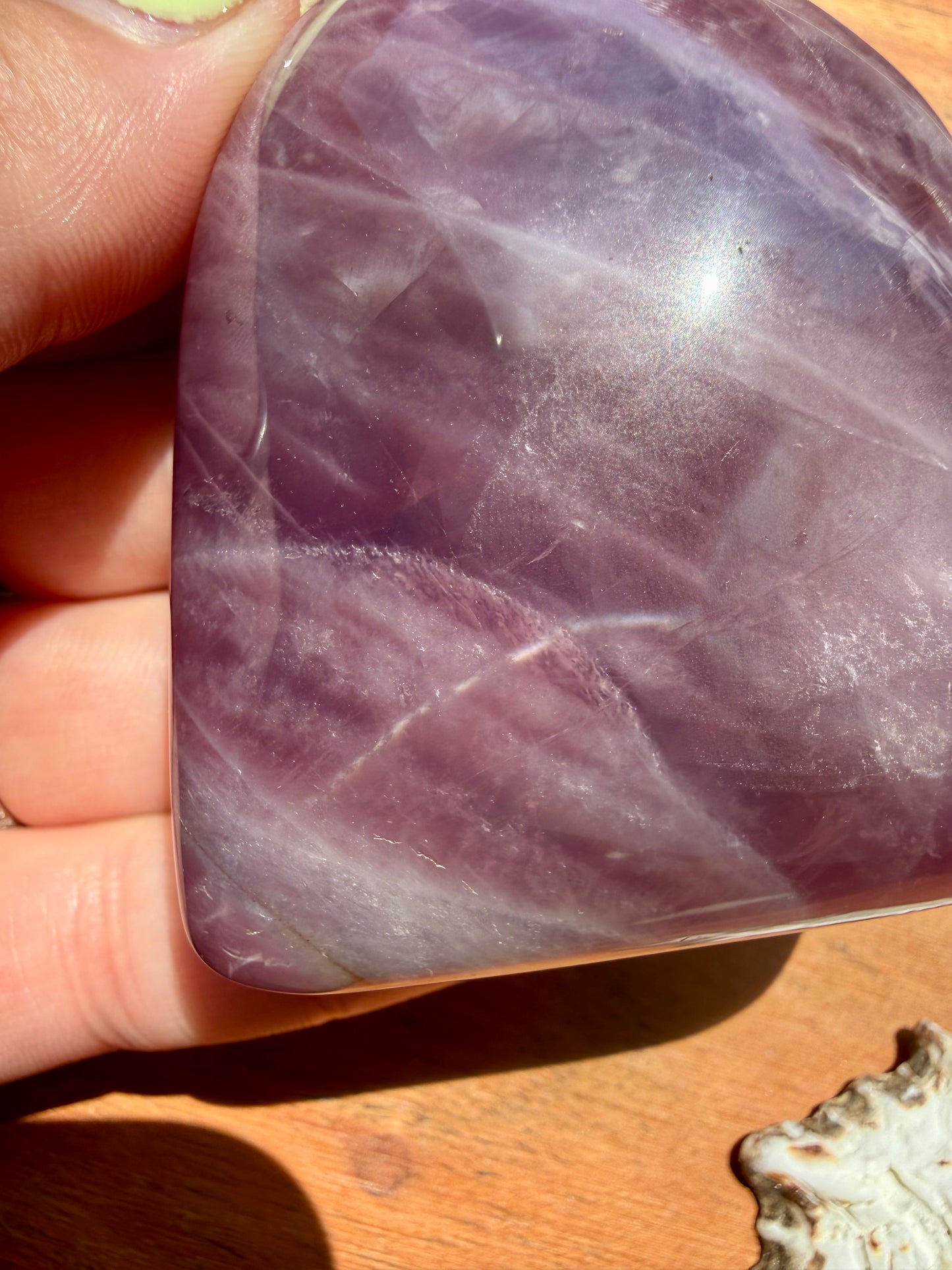 PURPLE ROSE QUARTZ HEART
