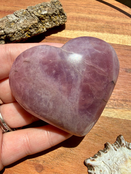 PURPLE ROSE QUARTZ HEART