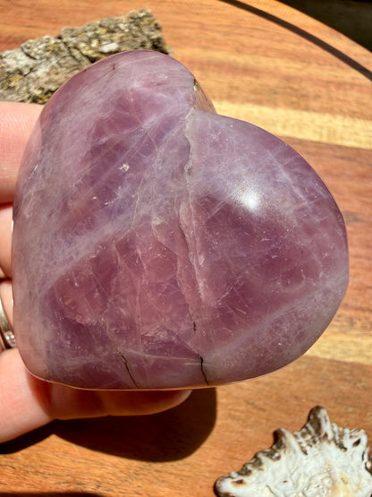 PURPLE ROSE QUARTZ HEART