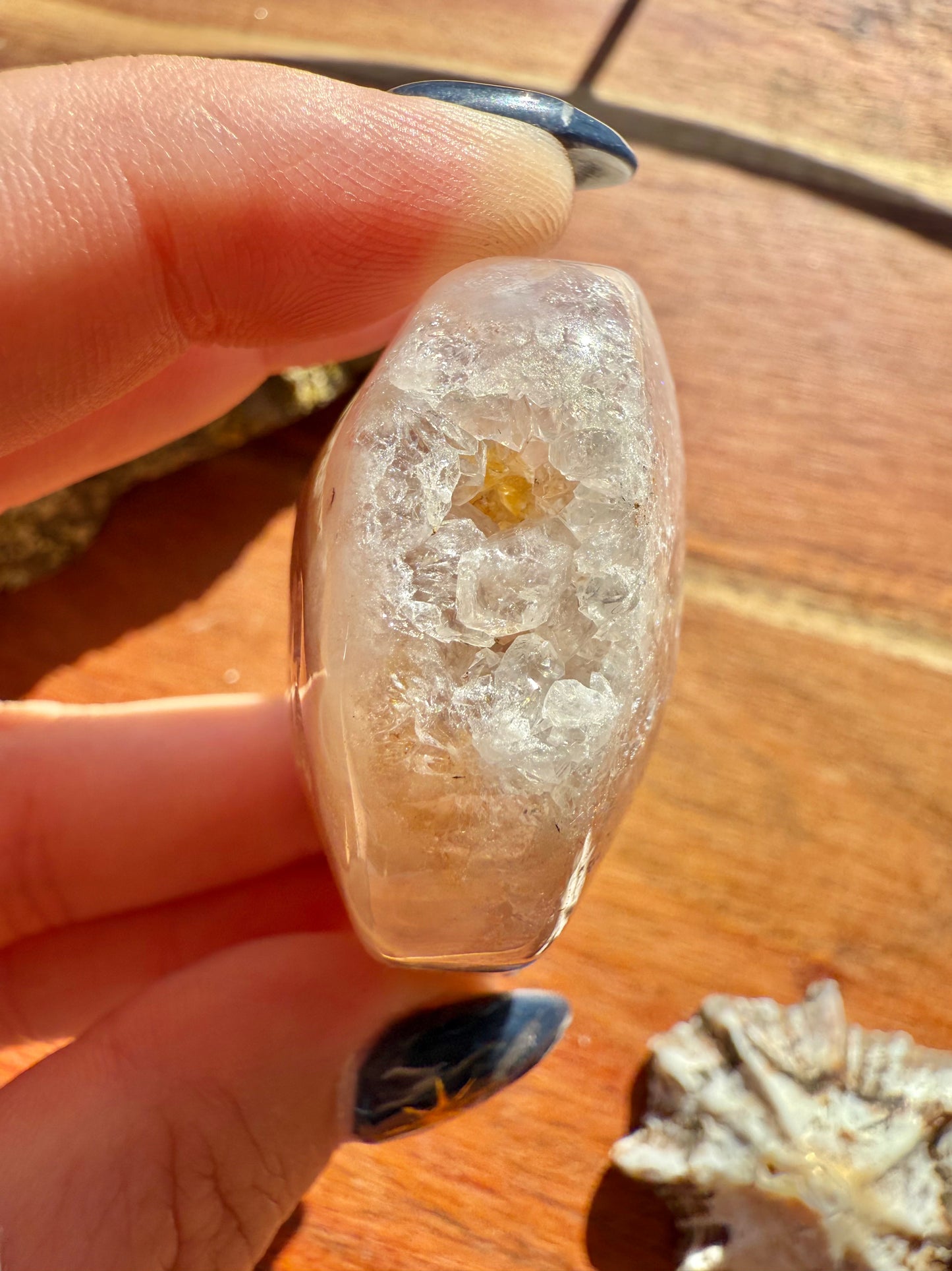 PINK AMETHYST + FLOWER AGATE HEART