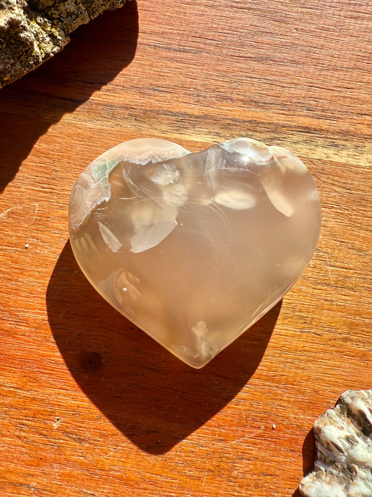FLOWER AGATE HEART