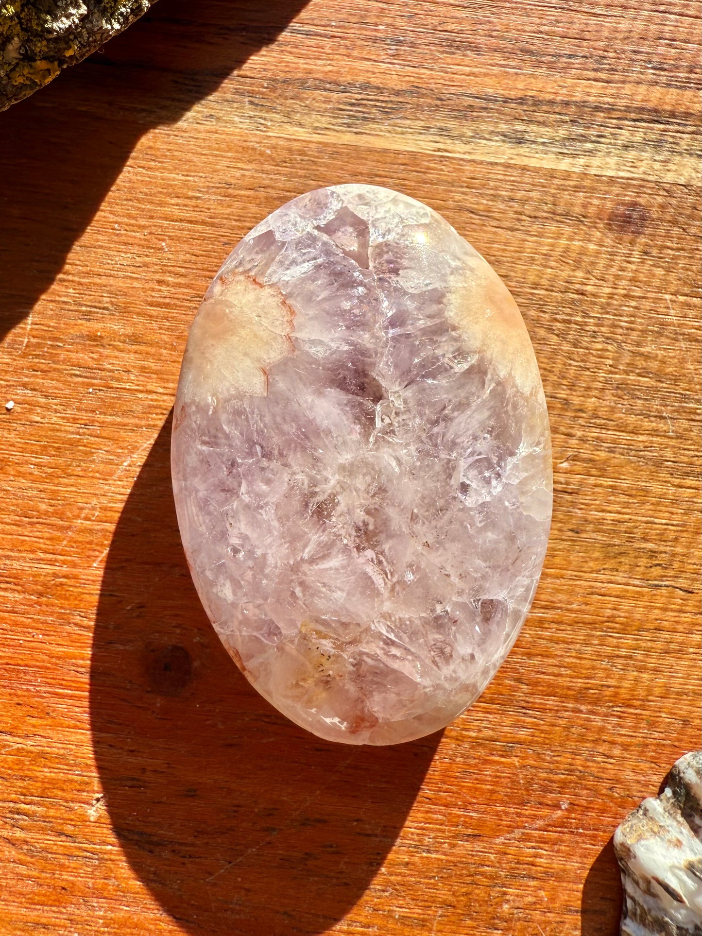 AMETHYST + FLOWER AGATE SMALL PALM STONE