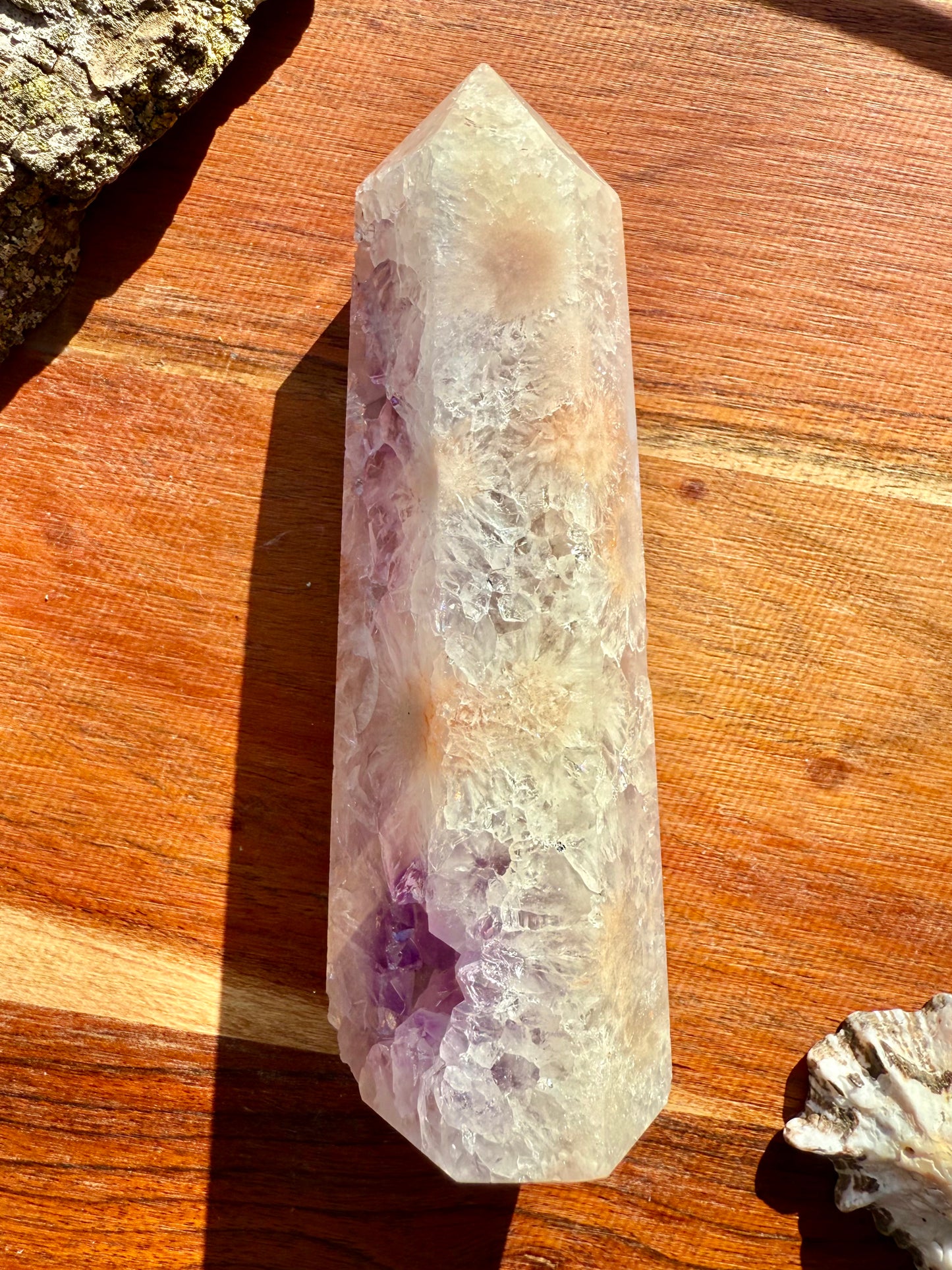 AMETHYST + FLOWER AGATE TOWER