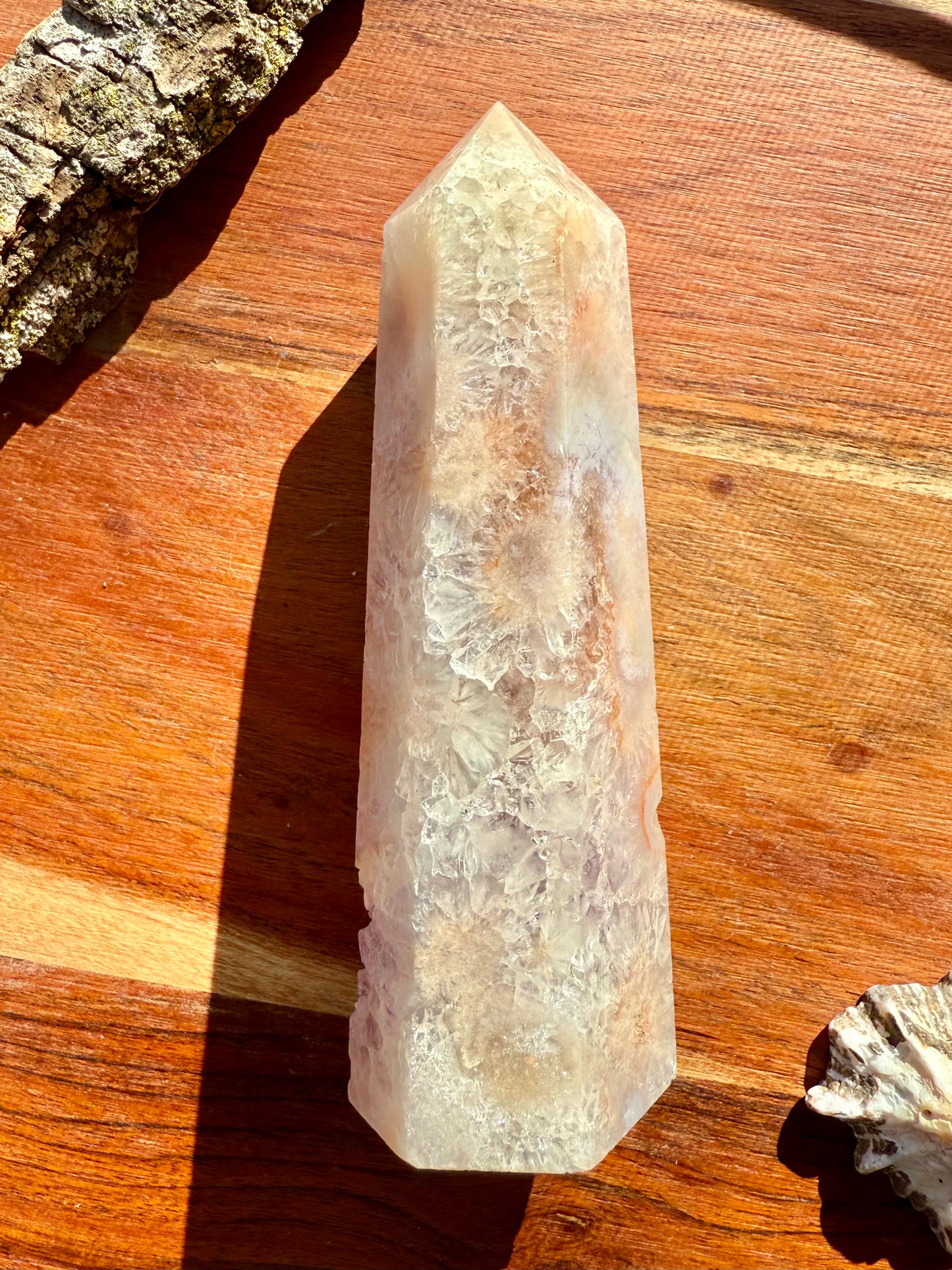 AMETHYST + FLOWER AGATE TOWER