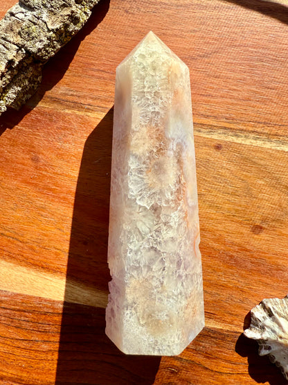 AMETHYST + FLOWER AGATE TOWER