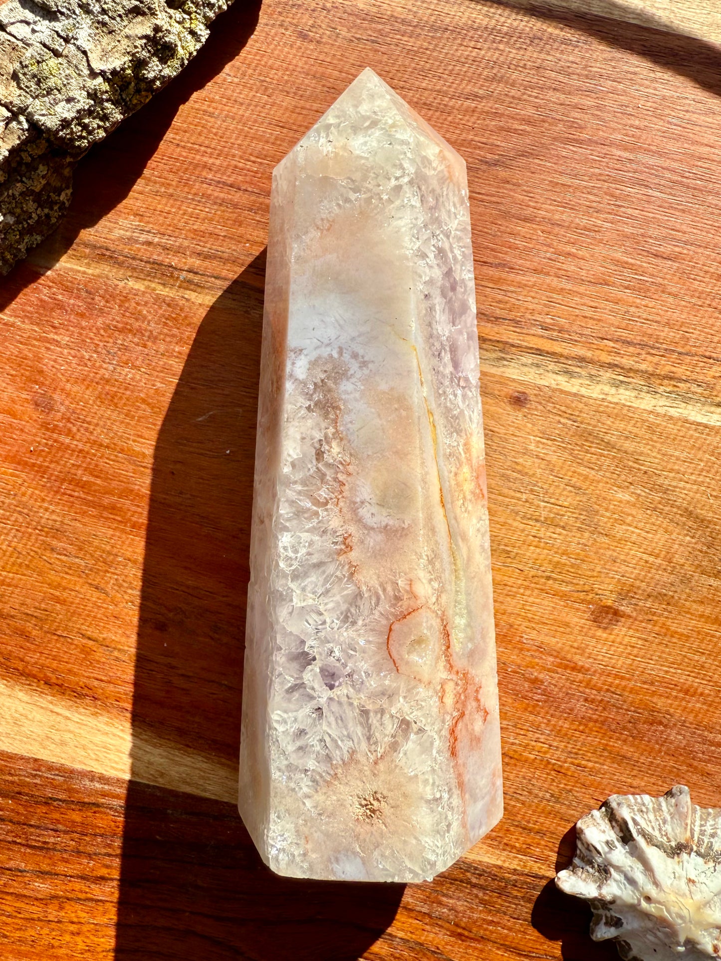 AMETHYST + FLOWER AGATE TOWER