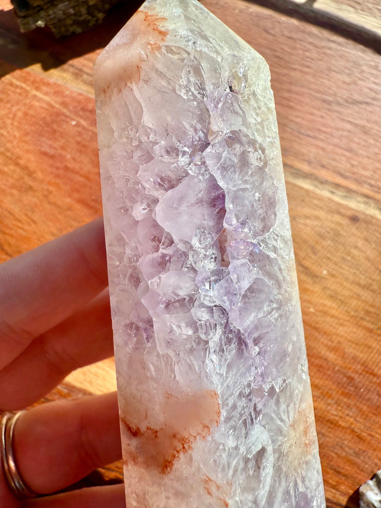 AMETHYST + FLOWER AGATE TOWER