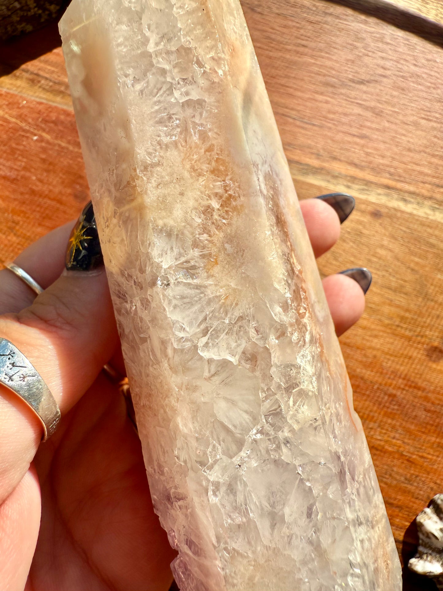 AMETHYST + FLOWER AGATE TOWER