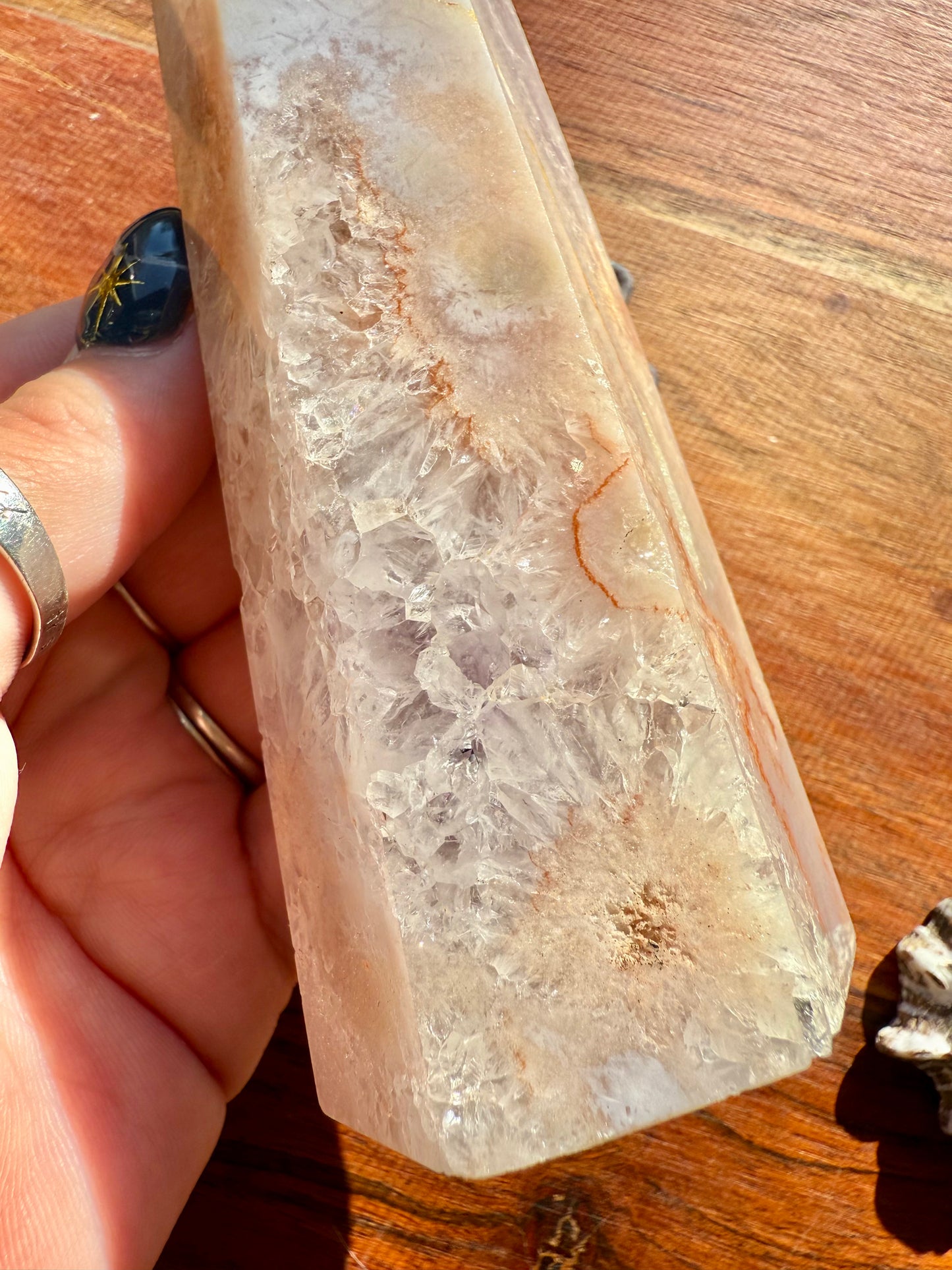 AMETHYST + FLOWER AGATE TOWER