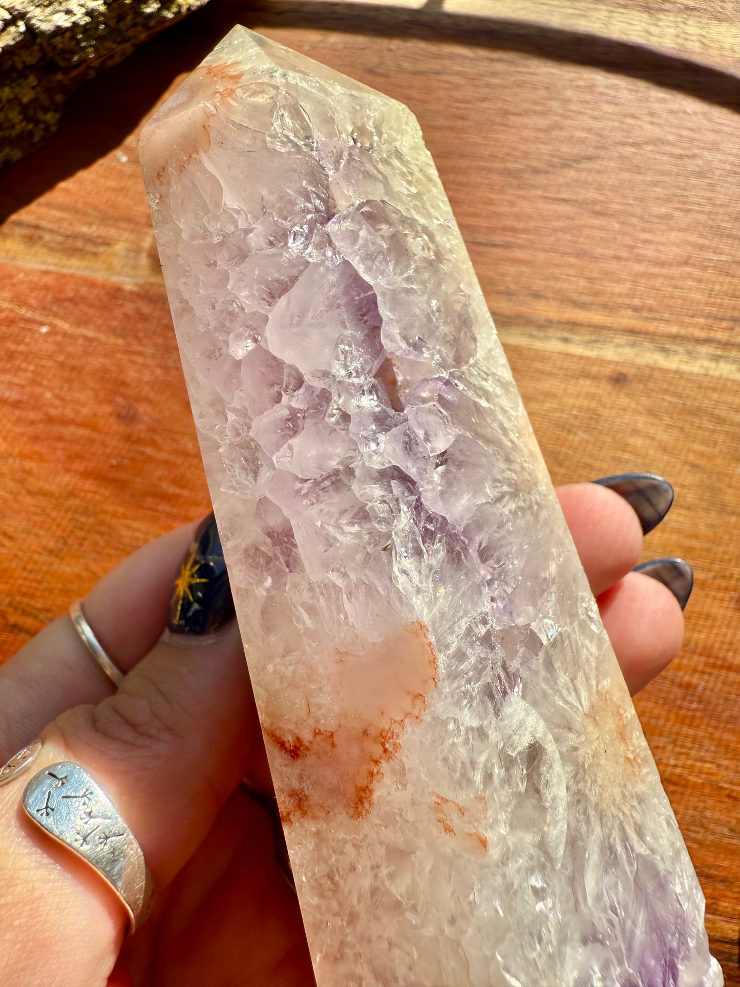 AMETHYST + FLOWER AGATE TOWER