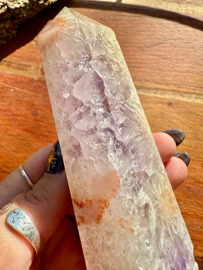 AMETHYST + FLOWER AGATE TOWER