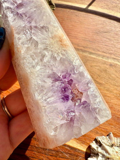 AMETHYST + FLOWER AGATE TOWER